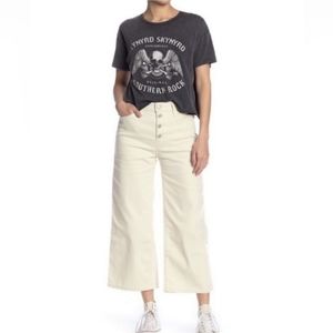 Levi’s Mile High cropped wide leg Off White Beige